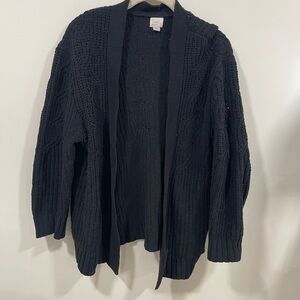 a new day Black Open-Front Cardigan